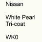 Preview: Nissan, White Pearl Tricoat, WK0.